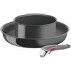 Tefal Ingenio Renew Set 3 Pezzi, Padella, Casseruola, Maniglia Rimovibile, Induzione, Rivestimento Ceramico Antiaderente Compatibile Lavastoviglie Funzione Thermo-Signal, Made in France L2609302