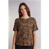 Intimissimi Maglia Manica Corta Fresh Bamboo Stampa Animalier Always Glamorous Marrone