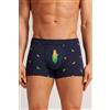 Intimissimi Boxer Cotone Superior Stampa Pannocchie Blu