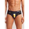 Intimissimi Slip Cotone Superior Stampa Birra Blu