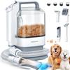 Meowant Tosatrice per Cani e Gatto Pelo Lungo Professionale, con Aspirapolvere per Toelettatura Animali Domestici Tazza Grande da 3.2L e 5 Strumenti per Toelettatura e Pulizia Aspirazione a 3 Stadi