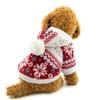 Pegasus Selmai - Cappotto natalizio con cappuccio per cani di piccola taglia, in pile, con motivo a fiocchi di neve