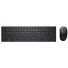 DELL - SetTastiera Ufficio RF Wireless Meccanica KM5221WB Colore Nero (Layout Italiano) +Mouse Ottico 3 Tasti 1600 DPI Colore Nero