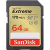 SanDisk Scheda SDXC Extreme da 64 GB + RescuePRO Deluxe, fino a 170 MB/s, UHS-I, Classe 10, U3, V30