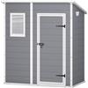 Keter Casetta da Giardino Manor 6x4 Pent, Grigia, 183,5 X 111 X 200,5 h