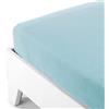 Caleffi 79389 Flanella Tinta Inferiore Lenzuolo per Matrimoniale Letto, Acqua