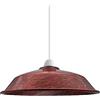 LEDSone 1 paralume per lampada a sospensione a soffitto in metallo rosso rustico stile retrò, paralume per lampada dall'aspetto vintage industriale da 26 cm