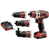 Einhell Set Trapano a Batteria TE-CD 12/1 3X-Li Power X-Change (Li-Ion, 18 V, Attacco Angolare ed Eccentrico, Custodia in Cartone con Chiusura Magnetica, Batteria 2,0 Ah + Caricabatteria)