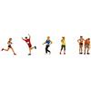 Noch Set di Personaggi maratoneti con Figure in Movimento, Perfetto per scenari di modellismo H0 e diorami