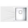 Alveus 1123796 KARAT UP 10 Lavello cucina incasso in vetro con gocciolatoio, Bianco