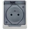 elektro-plast nasielsk Hermes GNT 0321-01 5901130483877 Presa d'aria Singola con/u 16A IP44 con falda fumo Bianco Electro-plast Smalto
