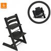 Stokke - Seggiolone Tripp Trapp in legno di Quercia con baby set 2 - Oak Black