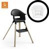 Stokke - Seggiolone Clikk con cuscino BlueBerry Boat - Black Natural