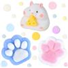 SSKHE Criceto Squishy - Giocattolo a forma di zampa di gatto Fufu Squishy portatile per stress Squishy gatto e criceto per bambini e adulti, regalo di relax e divertimento