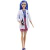 Barbie Bambola Scienziata da 30,4 cm, con Capelli Blu, Abito Bicolore, Camice da Laboratorio, Scarpe Basse, Mascherina e Microscopio, Giocattolo per Bambini 3+ Anni, HCN11