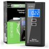 Wyxron Etilometro Portatile Certificato, Wyxron Alcol Test Professionale Etilometro Portatile con Display Lcd/Record/10 Boccagli, per Test Personali/Famiglie/Partiti