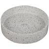 kamalu Lavabo da appoggio rotondo con finitura terrazzo stracciatella | KTERE-430STR- KAMALU