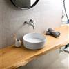 KAMALU Lavabo bagno rotondo 36 cm scanalato | KLS-3600T