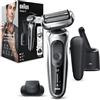 Braun Series 7 Rasoio Elettrico Barba, Rifinitore Di Precisione EasyClick, Stazione SmartCare, 360° Flex, Wet&Dry Ricaricabile, Custodia da Viaggio, Idea Regalo 71-S7200cc Argento