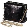 ABOOFAN Borse da sera con paillettes lucide: pochette da donna, piccola borsa a tracolla elegante Cross Body per matrimoni, feste, banchetti, vacanze (nero), Blu