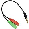 APM Adattatore Jack 3,5 mm/Microfono + Cuffie Stereo Maschio/Femmina.