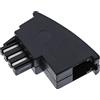InLine 20241 Adattatore TAE-F Maschio a RJ11 Femmina, per Siemens, Telekom e Hagenuk, Nero