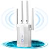 DOBWGXZ 2025 Ripetitore WiFi Potente per Casa, Amplificatore WiFi Facile da Configurare, Extender WiFi 300Mbps 2.4GHz con Porta LAN, Compatibile con Router e Modem(4 Antennas)