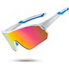 ROCKBROS Occhiali Ciclismo da Sole Polarizzati, Occhiali UV 400 Sportivi per Bici MTB, PC Lenti Polarizzate, Uomo Donna, Ultraleggeri