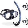 Cressi Metis & Corsica - Combo Set Mimetico per Pesca e Apnea, Maschera Metis e Snorkel Corsica, Blu Mimetico, Taglia Unica, Adulto Unisex