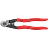 KNIPEX Cesoia per funi in acciaio forgiata in confezione Self-service rivestiti in resina sintetica 190 mm, 95 61 190 SB