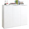 COMPOSAD | Scarpiera della Linea MUNDI con 3 Ante, Mobile Scarpiera da Ingresso, Scarpiera Bianca, (LxAxP) 120x102,30x35 cm, Bianco Laccato, Made in Italy