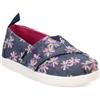 TOMS Classic Alpargata, Mocassino Basso Bambine e Ragazze, Navy Embroidered Flora, 21 EU