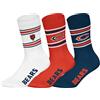NFL Chicago Bears 3pk Crew Socks Calzini sportivi Unisex - Adulto (Pacco da 3)