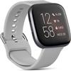 AXFEE Cinturino per Fitbit Versa, 1Pezzi Cinturino per Fitbit Versa 2, Regolabile Cinturino Sportivo, Cinturino Ricambio, Compatibile per Fitbit Versa 2(Grigio, Piccolo)