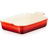 LE CREUSET PIROFILA RETTANGOLARE ROSSO CILIEGIA IN GRES PORCELLANATO ROSSO CHERRY (CILIEGIA), S - 19 x 13 cm, 1.1 lt