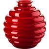 VENINI VASO DECO, VETRO MURANO ROSSO, L 707.10 - H 29 x D 26 cm