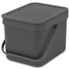 BRABANTIA PATTUMIERA 6 LITRI, SORT & GO GRIGIO SCURO