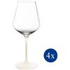 Villeroy & Boch SET 4 CALICI VINO ROSSO, MANUFACTURE ROCK BIANCO OPACO