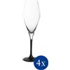 Villeroy & Boch SET 4 CALICI FLUTE, MANUFACTURE ROCK NERO