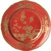 GINORI 1735 PIATTO FRUTTA 21 CM, GOLD COLLECTION RUBRUM, ORO & ROSSO