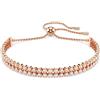 SWAROVSKI BRACCIALE TENNIS MATRIX, TAGLIO ROUND PLACCATO ORO ROSA