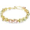 SWAROVSKI BRACCIALE GEMA MIS.M MULTICOLORE PLACCATO COLOR ORO 5705808