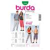 burdastyle Burda 7230 - Cartamodello, Pantaloni per lei e per Lui, Misure: 32-46 e 44-58