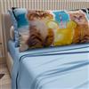 PETTI Artigiani Italiani - Lenzuola Animali con Gatti in Cotone con Federe in Stampa Digitale, Lenzuola Letto Singolo, Completo Letto Singolo Azzurro, 100% Made in Italy