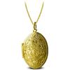 AMDXD Pendente Ovale, Collana Porta 2 Foto Modello di Fiore Collana Uomo Donna/Amiche, Oro, 2.7x4.7CM