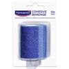 Hansaplast Benda Autoadesiva Blu 4m x 6cm, Tape flessibile per il fissaggio di bende e compresse 1 St