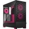 Fractal Design Pop Air RGB Magenta Core - Tempered Glass Clear Tint - Honeycomb Mesh Front - TG side panel - Three 120 mm Aspect 12 RGB fans included - ATX High Airflow Mid Tower PC Gaming Case