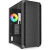 Sharkoon Case Sharkoon AK2 RGB - Mid Tower ATX, Vetro Temperato 11 Ventole, Nero