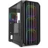 Sharkoon Case Sharkoon AK5M RGB - Mid Tower ATX, pannello laterale in vetro temperato, frontale con rete di aerazione. Nero