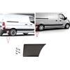 ATU Modanatura decorativa Trim posteriore destra (telaio corto - L2) per Master III, Movano, NV400 2011-2021, plastica ABS, colore nero, vestibilità specifica per il veicolo
